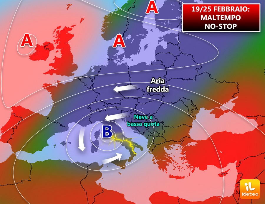 Italia nel maltempo invernale