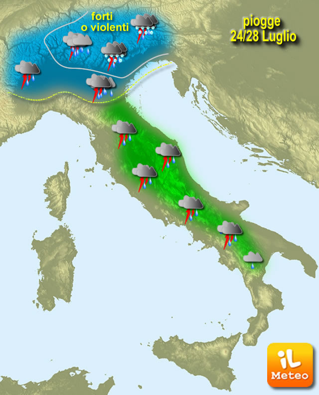 Dopo il caldo estremo arrivano vento e temporali Dopo il caldo estremo arrivano vento e temporali