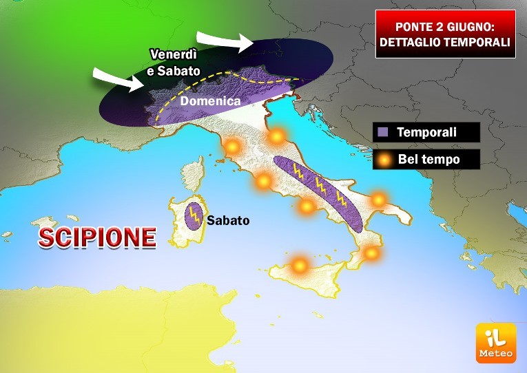 Meteo Napoli: dopo Scipione arriva la prima tempesta estiva